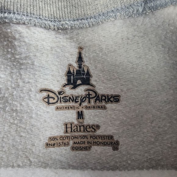 Disney X Hanes Adults Medium Gray Pullover Sweater Long Sleeve Winter Warm - Picture 4 of 9